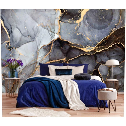 Toolhom Free-Flowing Textured Wallpaper Natural Luxury Abstract Fluid Art Painting Mural Can be Used for Decorative backdrops（Non-self-Adhesive）
