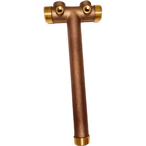 American Granby BRASS NO LEAD 1 x 11 or 1.25 x 14 PRESSURE TANK TEE W/UNION or W/O UNION for WATER WELL (1.25 x 14 NO UNION)