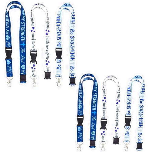 Juvale Religious Lanyard for Keys and ID Badges, 3 Designs (6 Pack)