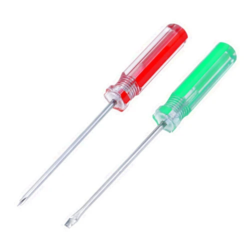 Antrader 2Pcs Screwdriver Set, Non-Magnetic 3mm Phillips & Slotted Bits Screwdriver with 3 Inch Steel Shaft for Repair Home Improvement Craft