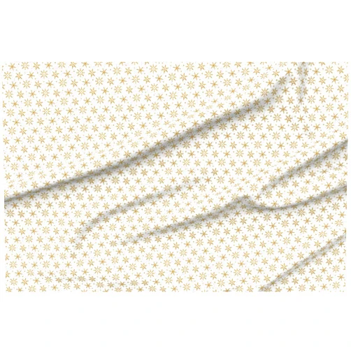 Spoonflower Fabric - Snowflake Gold Scale Christmas Snow Willow Winter Printed on Chiffon Fabric by The Yard - Sewing Fashion Apparel Dresses Home Decor