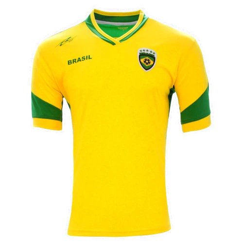Arza Sports Brazil New Arza Soccer Jersey Yellow/Green 100% Polyester