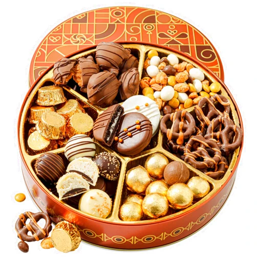 BONNIE AND POP Candy and Snack Gift Basket– Thanksgiving Variety Gourmet Food Gifts Prime- Holiday Chocolate and Nut Gift Box, Assortment Tray- Idea for Men, Woman & Families- Bonnie & Pop