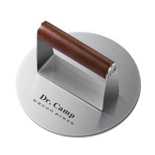 Dr.Camp 7 INCH Stainless Steel Smash,Burger Press,Burger Smasher,Hamburger Press,Patty Smasher, Meat Press, Bacon Press, Grill Press with Wood Handle (HT-B-7005)