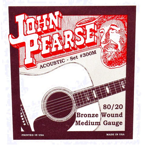 John Pearse 300M 80/20 Bronze Acoustic Guitar Strings (Standard)