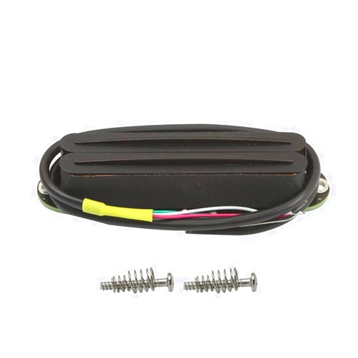 FLEOR Dual Hot Rail Humbucker Single-Coil-Sized Guitar Humbucker Pickup(12-13K), Full Black