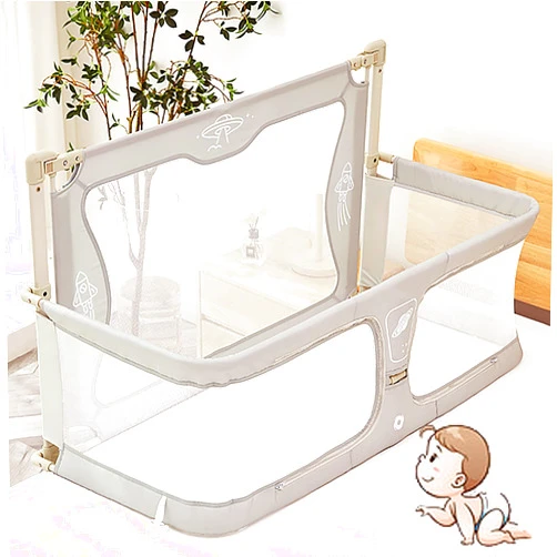 SADRIM 3 in 1 Baby bassinets bedside sleeper,120x50cm,for co sleeper for baby in bed,Portable Crib,for co sleeper bassinet attach to bed,baby beds,breathable and visible mesh window and sturdy aluminum alloy
