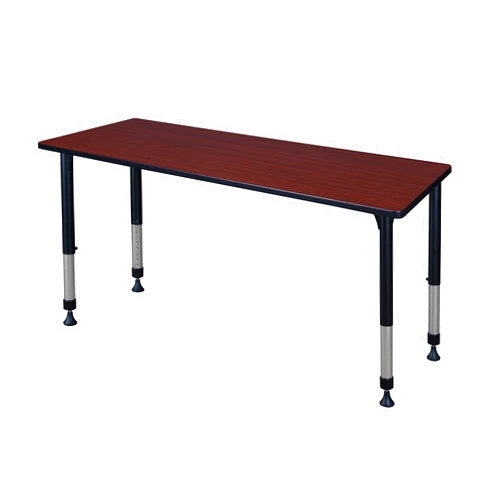 Regency Kee 60 x 24 in. Height Adjustable Classroom Activity Table- Mahogany