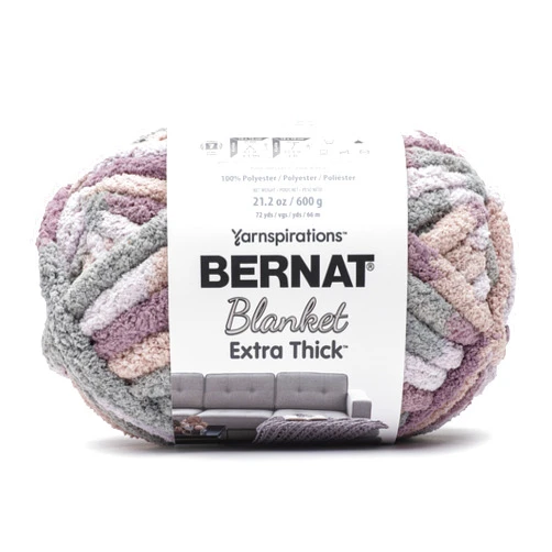 Spinrite Bernat Blanket Extra Thick 600g-Purple Smoke
