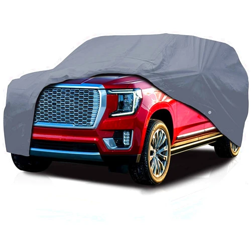 CARDIZ 5 Layer Car Cover – for GMC Yukon 2015-2021 Chevy Tahoe Semi Custom Fit Waterproof Full Coverage Rain Snow Sun All Weather Windproof Dust Proof Scratch Resistant Outdoor Automobile
