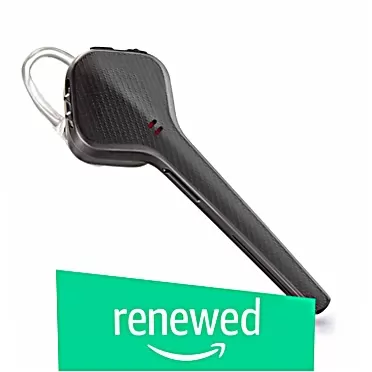 Plantronics Bluetooth Headset, Voyager 3200 Bluetooth Earpiece, Compatible with iPhone and iPad, Diamond Black (Renewed)