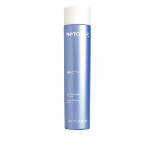 Phytomer Perfect Visage Gentle Cleansing Milk | Moisturzing Daily Face Cleanser & Makeup Remover | Sustainable & Eco-Friendly Skincare | 250ml