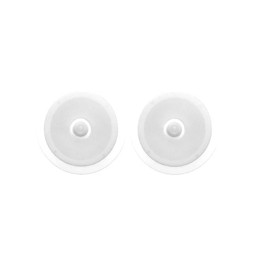 Pyle 8” Ceiling Wall Mount-Pair Of 2-Way Midbass Woofer Speaker Directable 1” Titanium Dome Tweeter Flush Design W/ 55Hz-22kHz Frequency Response & 300 Watts Peak Easy Installation- Pyle PDIC80,White