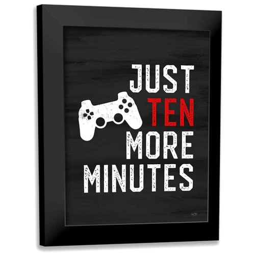 ArtDirect - Lux + Me Designs 15x18 Black Modern Framed Art Print Titled: Just Ten More Minutes