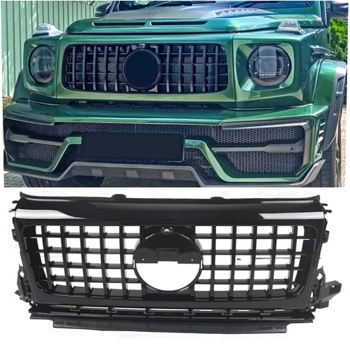 MAXCAR W464 Grille GTR Panamericana Style Front Bumper Grill Mesh Hood Grid for Mercedes G Class W464 G350 G500 G550 2019-2023