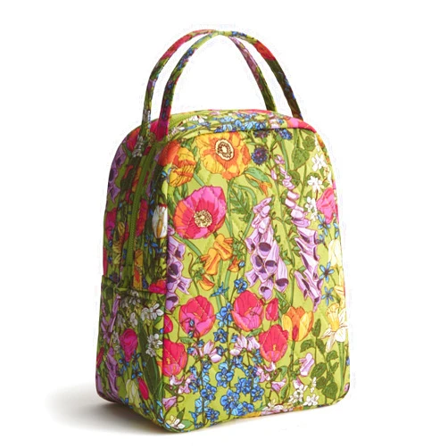 Vera Bradley Premium Cotton Lunch Bag, Meadow Bouquet