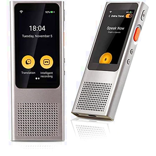OBAOYY Minutes Instant Two-Way WiFi Voice Translator, Speech-to-Text Transcribing Recorder, 100+ Languages, Exportable Transcription Content