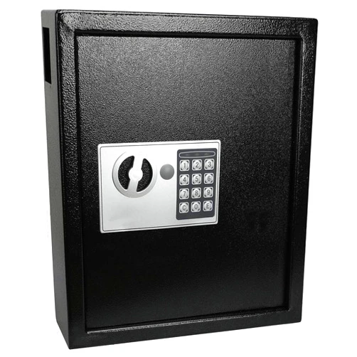KYODOLED Electronic 40 Keys Cabinet Wall Mount,Digital Key Safe Lock Box,Large Security Lockbox for House Key,Heavy Duty Combination Lock Storage,14.37'' X 11.8'' X3.93'' (Black,40 Keys)