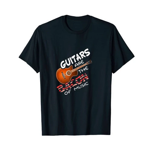 Gnarly Gator Shirts and Gifts Guitars Are The Bacon Of Music - Musician and Guitarist T-Shirt