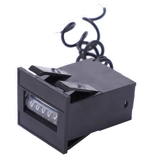 Hyuduo Pulse Counter, Electromagnetic Counter 6 Digits Pulse Counter Electronic Industrial Totalizer with No Clear Function HX 06, frequency counters (24V)