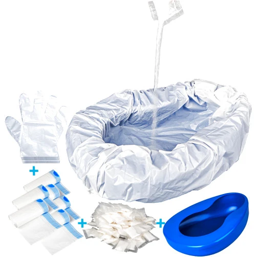 Generic Bedpan Set with 30 Absorbent Pads Gel and 30 Disposable Liners, Bed Pan for Elderly Females Women, Bedpan with Liners for Men Male