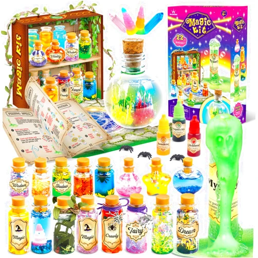 wookidel Fairy Magic Kit for Kids with 22PCS Potion Bottles, Potions Making Craft Kit - Gift for Christmas, Birthday, Creative Art Craft Toys for Girls Boys 6 7 8 9 10 12 Year Old