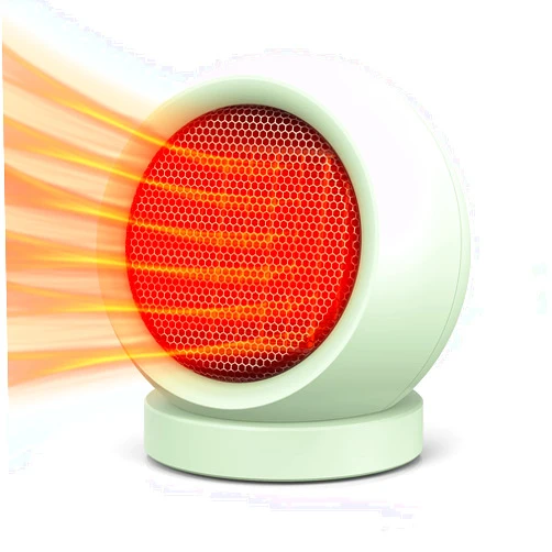 Coolfor Space Heater,PTC Ceramic Electric Desktop Heater High Output Fan for Home Bedroom Office Desk Indoor Use(Green)