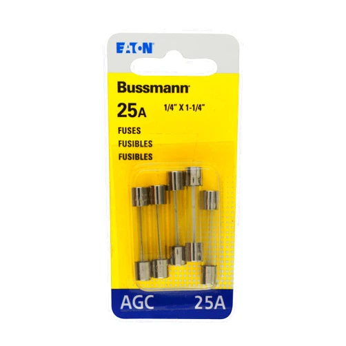 Bussmann BP/AGC-25 25 Amp Fast Acting Glass Tube Fuse