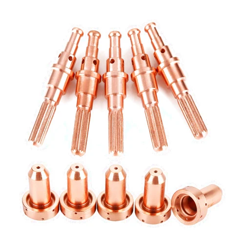 Oumefar 5pcs 98215 Plasma Electrode and 5Pcs 9-8212 Nozzles Set Plasma Cutting Consumables for Thermal Dynamics SL60-100 Plasma Torch