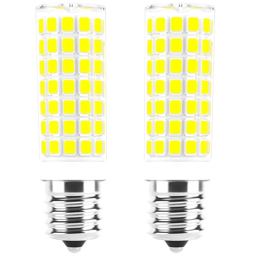 Lacnooe E17 LED Bulb Dimmable, 7W Microwave Over Stove Bulb, 120V 60W Incandescent Equivalent, Warm White 3000K, Fit for Whirlpool Maytag GE Kenmore LG Microwaves, Replaces 8206232A 1890433 AP4512653, 2 Pack