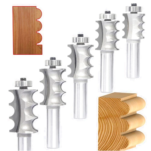 Akylin 5pcs Triple Beading Router Bit Set,1/2