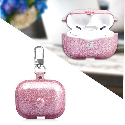 MyGica Leather Case for AirPods Pro/3 Gen, AirPods Pro Protective Cover Retro, Premium PU-Leather Colorful AirPods Pro Case Accessories Set Wire/Wireless Charging Available (Peachpuff)