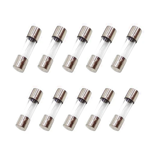 CompStudio Lof of 5, 0.5A Fast-Blow Fuse 250V 5X20mm Glass Tube Fuse F0.5AL250V Fast-Acting Fuse (3/16 in x 3/4 in)