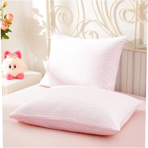 Vonty Kids Pillowcase Pink Heart Printed Standard Pillow Cases, Microfiber Kids Pillow Cases for Girls - Soft & Breathable 20x26 Pillow Covers(2Pcs)