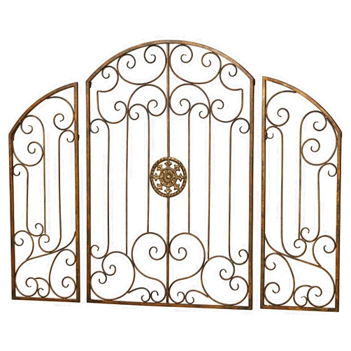 Touch of Class Garden Gates Wall Decor Golden Bronze Set of Three