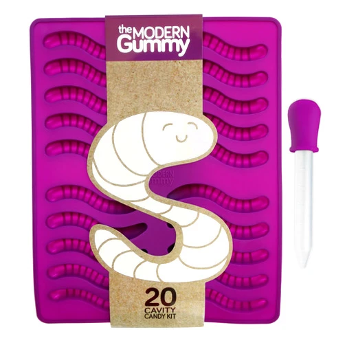 The Modern Gummy 20 Cavity Gummy Making Kit by The Modern Gummy. Use to make Hard Candy, Chocolate, Soap & Ice Cube Tray (1)