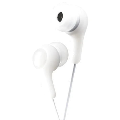 JVC Gumy in Ear Earbud Headphones, Powerful Sound, Comfortable and Secure Fit, Silicone Ear Pieces S/M/L - HAFX7W White