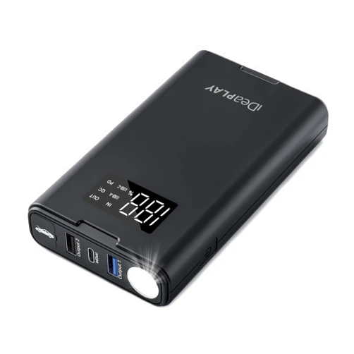 IDEAPLAY Jump Starter, 1500A Car Battery Jump Starter Portable for Up to 7.0L Gas and 5.5L Diesel Engine,Type C Fast Charging Battery Jumper with LED Flashlight