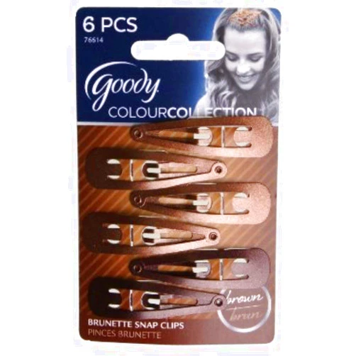 Goody Colour Collection Contour Clips, Brunette 6 ea (Pack of 3)