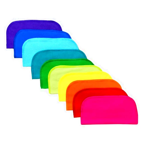 Gina's Soft Cloth Shop Washable Flannel Napkins 8x8 1 Ply Rainbow 10 Pack- Proudly Made in the USA!