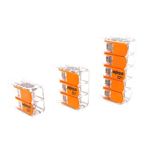 WAGO 221-61x LEVER-NUTS 10AWG 95pc Compact Wire Connector Assortment