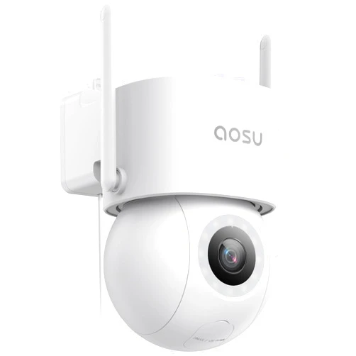 AOSU 3K Wired Security Camera Outdoor - Smart 24/7 Recording WiFi Camera for Home Security w/Sound Light Alerts, AI Surveillance, 360° View, Auto-Tracking (2.4Ghz WiFi Only)