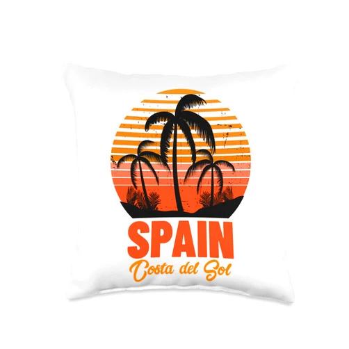 YO MINUS Costa del Sol Spain Throw Pillow, 16x16, Multicolor