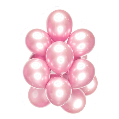 WXZYMHXXQW Light Pink Metallic Balloons，12inch（50pcs）Chrome Latex Pink Balloons,Tiffany Metallic balloonns.