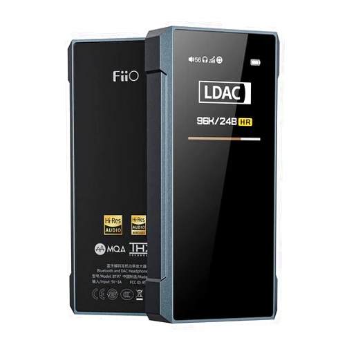 FiiO BTR7 Headphone Amp Bluetooth Receiver High Resolution Portable DAC Supports MQA/LDAC/aptX HD 384K/32Bit DSD256 for Phone/PC/Car/Home Audio(Titanium)