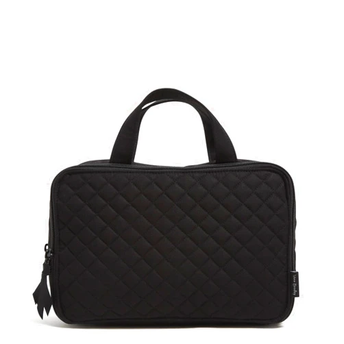 Vera Bradley Cotton Ultimate Travel Makeup Organizer Case, Black