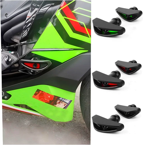 WOOGA Frame Sliders Crash Pad CNC Aluminum Motorcycle Engine Guard Fairing Falling Protection fit for KA&WA&SA&KI Ninja ZX-25R 2021 2022 2023 2024 ZX-4R SE/ZX-4RR 23-24 (Black)