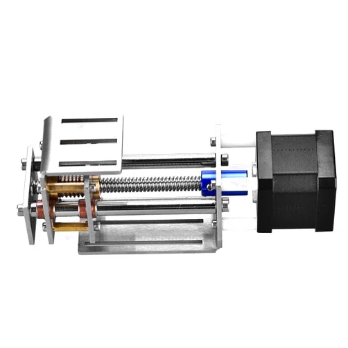 YJYGR Z-Axes Linear Rail Slide, 60MM Rust-Resistant Adjustable 2 Phase 4 Wire Z-Axes Slide DIY Milling Linear Motion Guide Rail for Woodworking CNC Engraving Machine