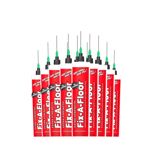 Fix-A-Floor *New* The Original Fix-A-Floor Micro Syringe Injector for Loose & Hollow Tile Repair PRO Pack (12) *USE The Recommended Caulk Gun*