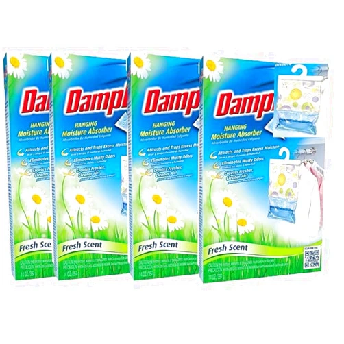 Generic Damp~rids Hanging Moisture Absorber, Fresh Scent Bag,14 Oz, 4 Pack